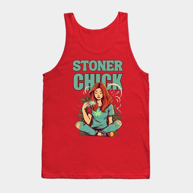 Stoner Girl Cannabis Tank Top by FrogandFog